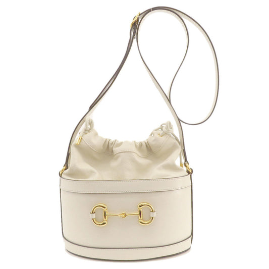 Gucci Horsebit White Leather Tote Bag ()