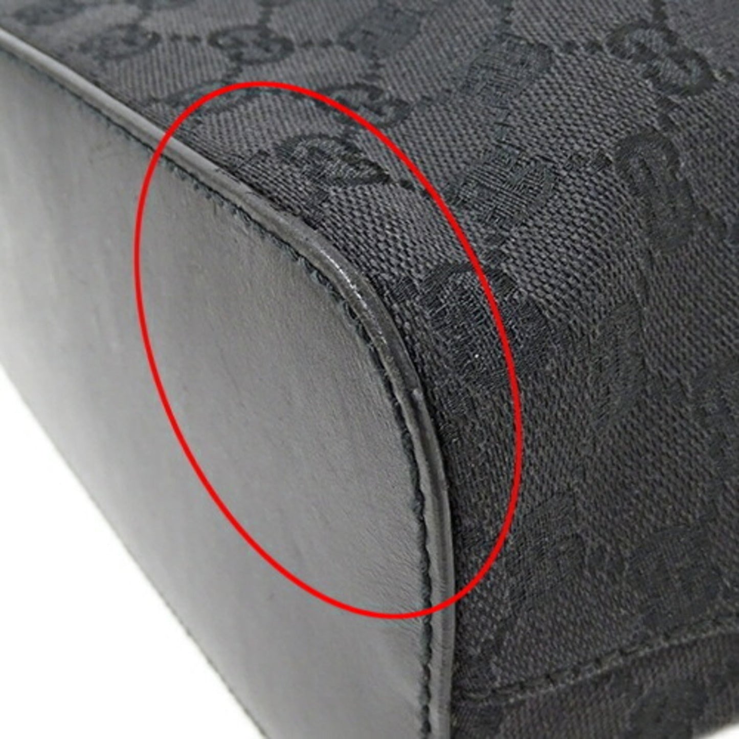 Gucci Black Gg Canvas Shoulder Bag Tote Bag