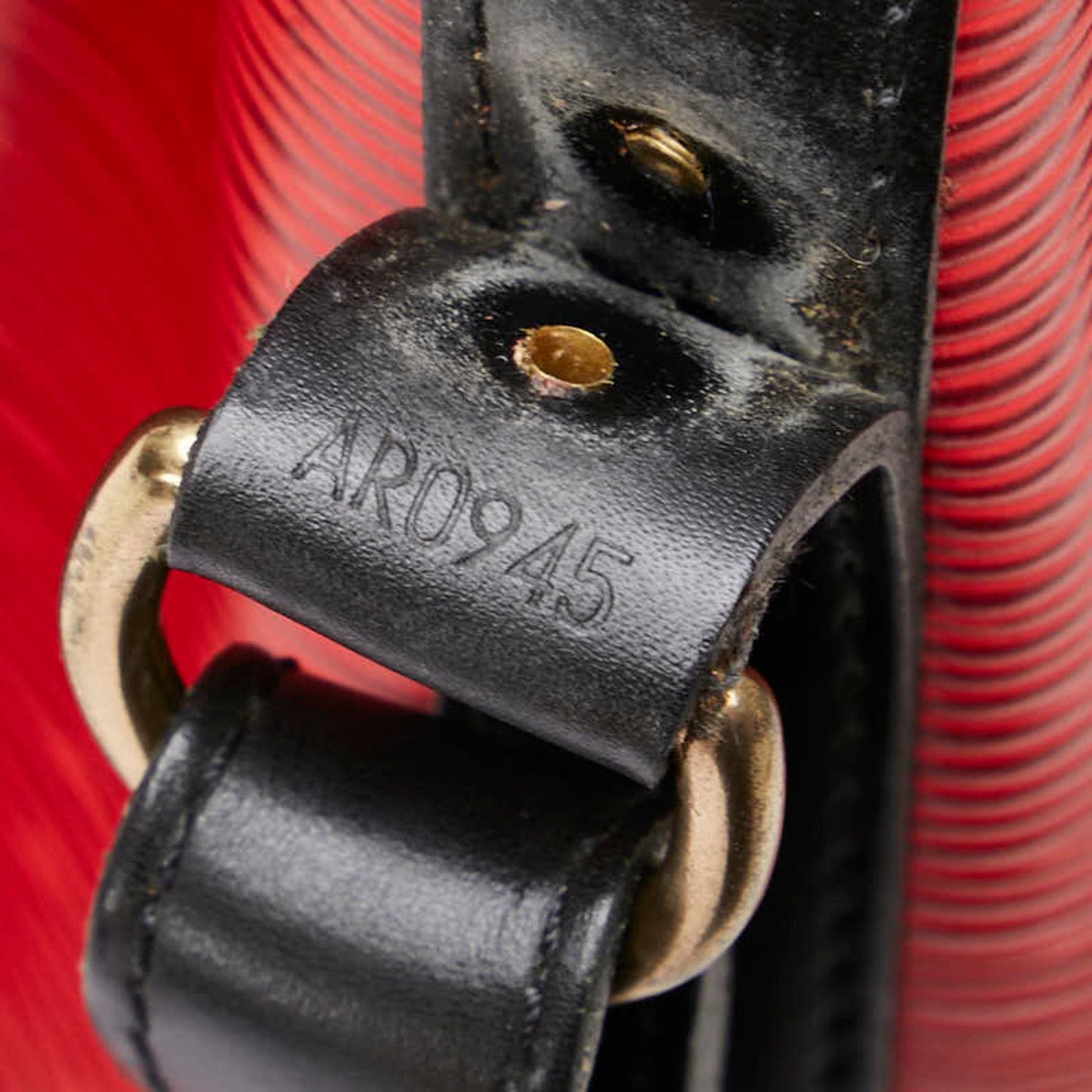 Louis Vuitton Castilian Red Noir Leather Shoulder Bag