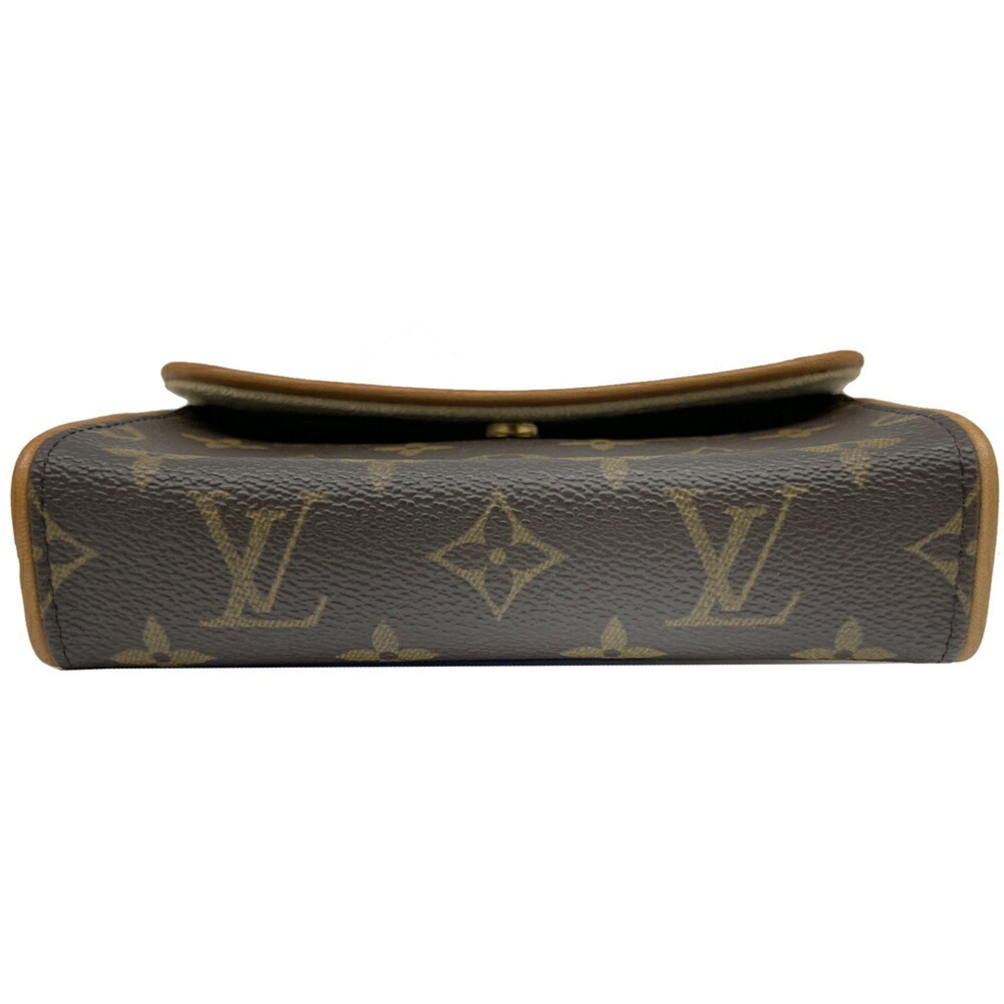 Louis Vuitton Brown Pvc Leather Pochette Pouch Shoulder Bag