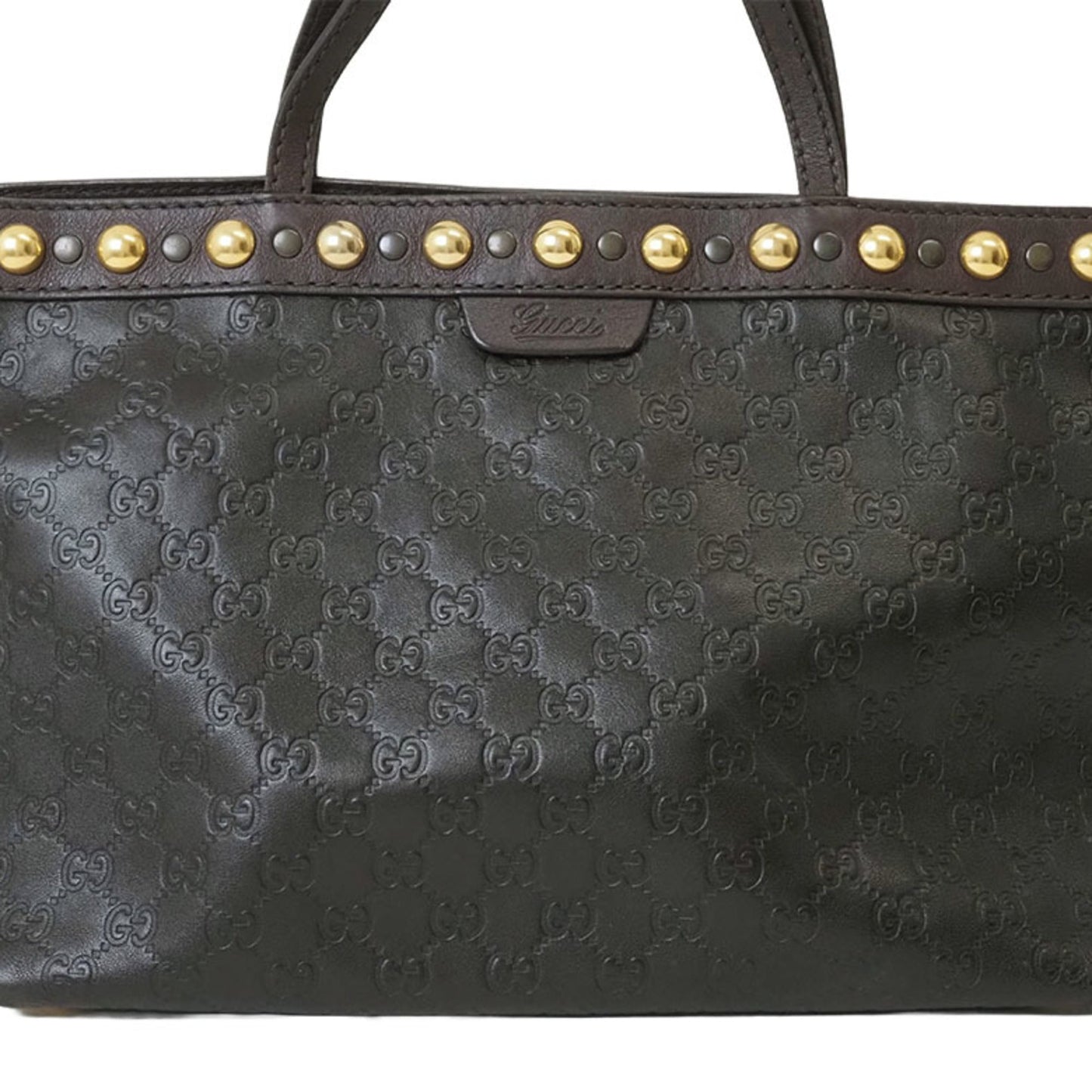 Gucci Guccissima Brown Leather Shoulder Bag Tote Bag