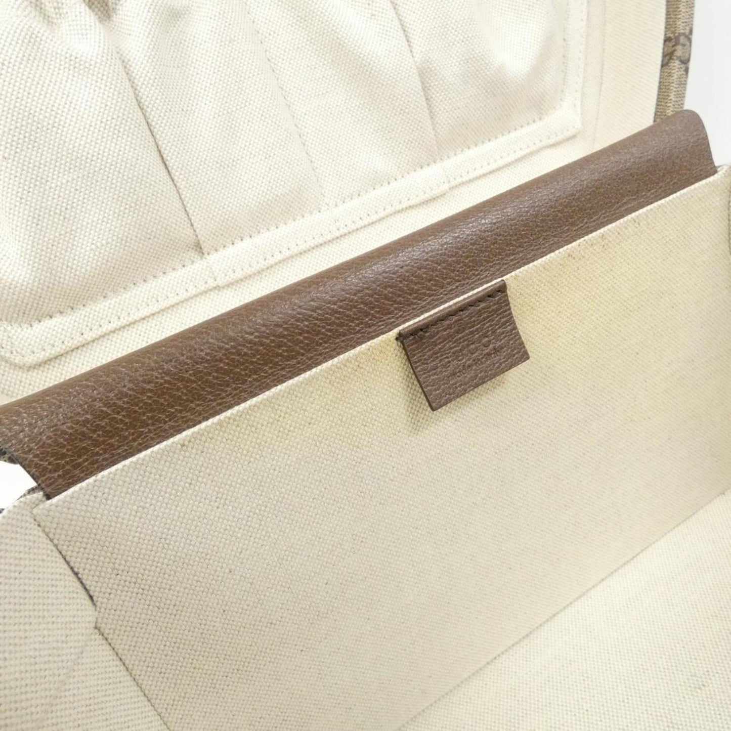 Gucci Beige Brown Gg Supreme Leather Handbag