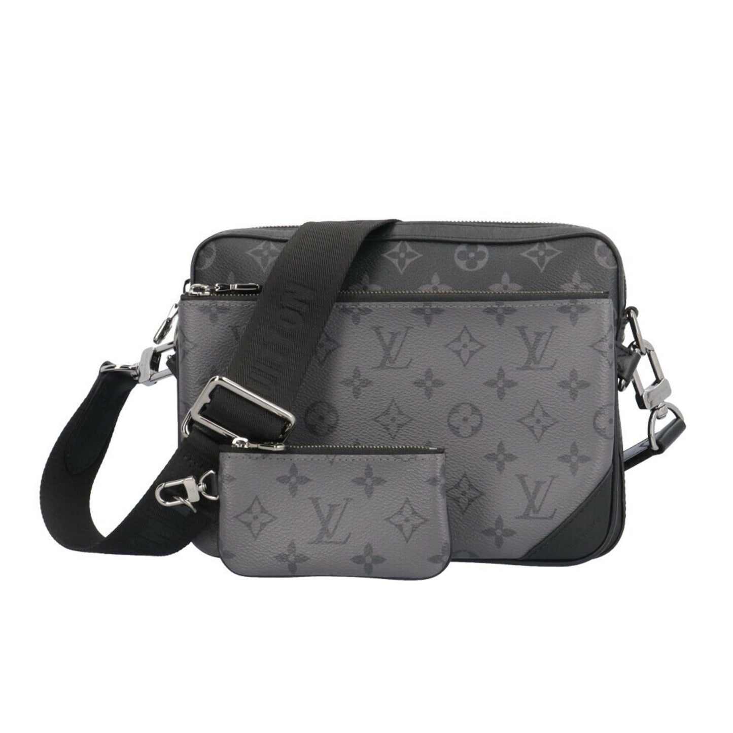 Louis Vuitton Black Gray Monogram Eclipse Monogram Eclipse Shoulder Bag