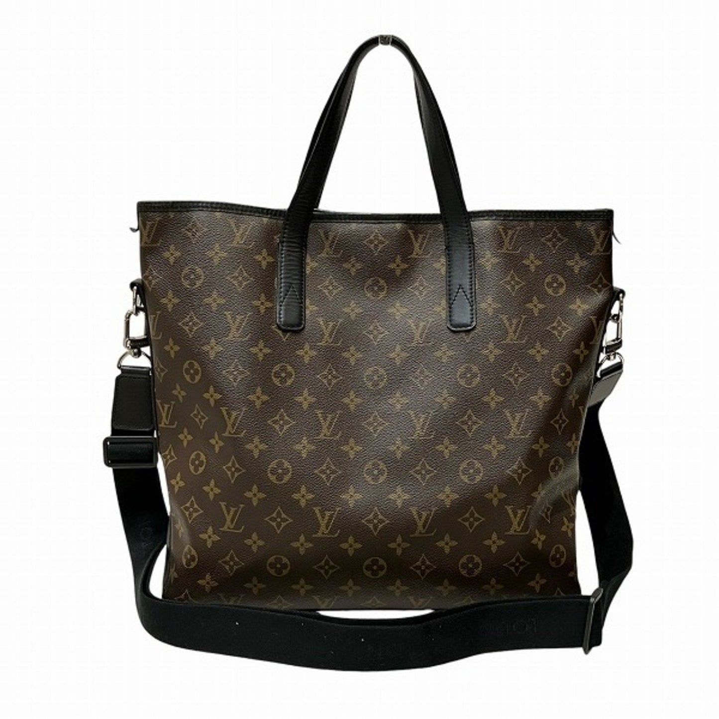 Louis Vuitton Monogram Macassar Black Brown Shoulder Bag Tote Bag ()