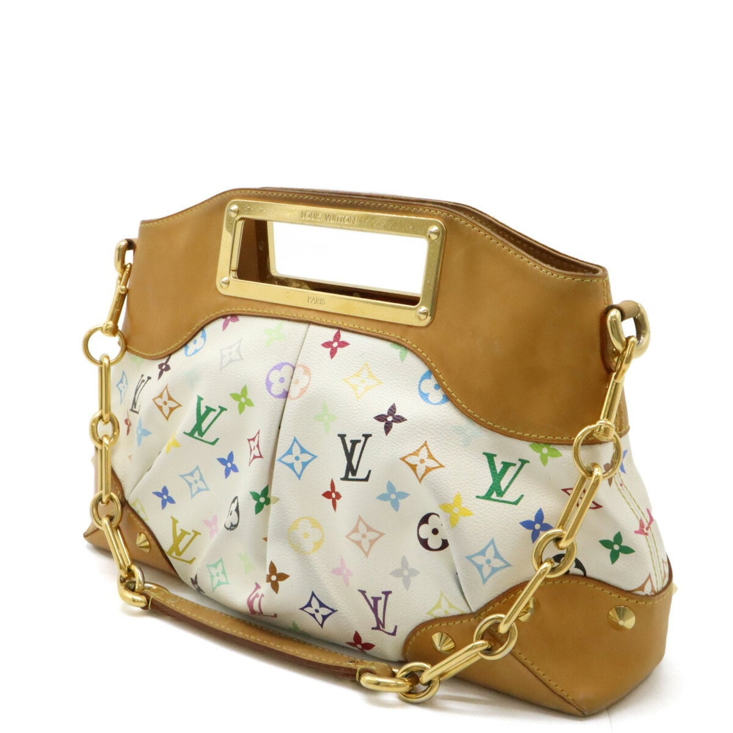 Louis Vuitton Monogram Multicolore Blanc Pvc Handbag Shoulder Bag