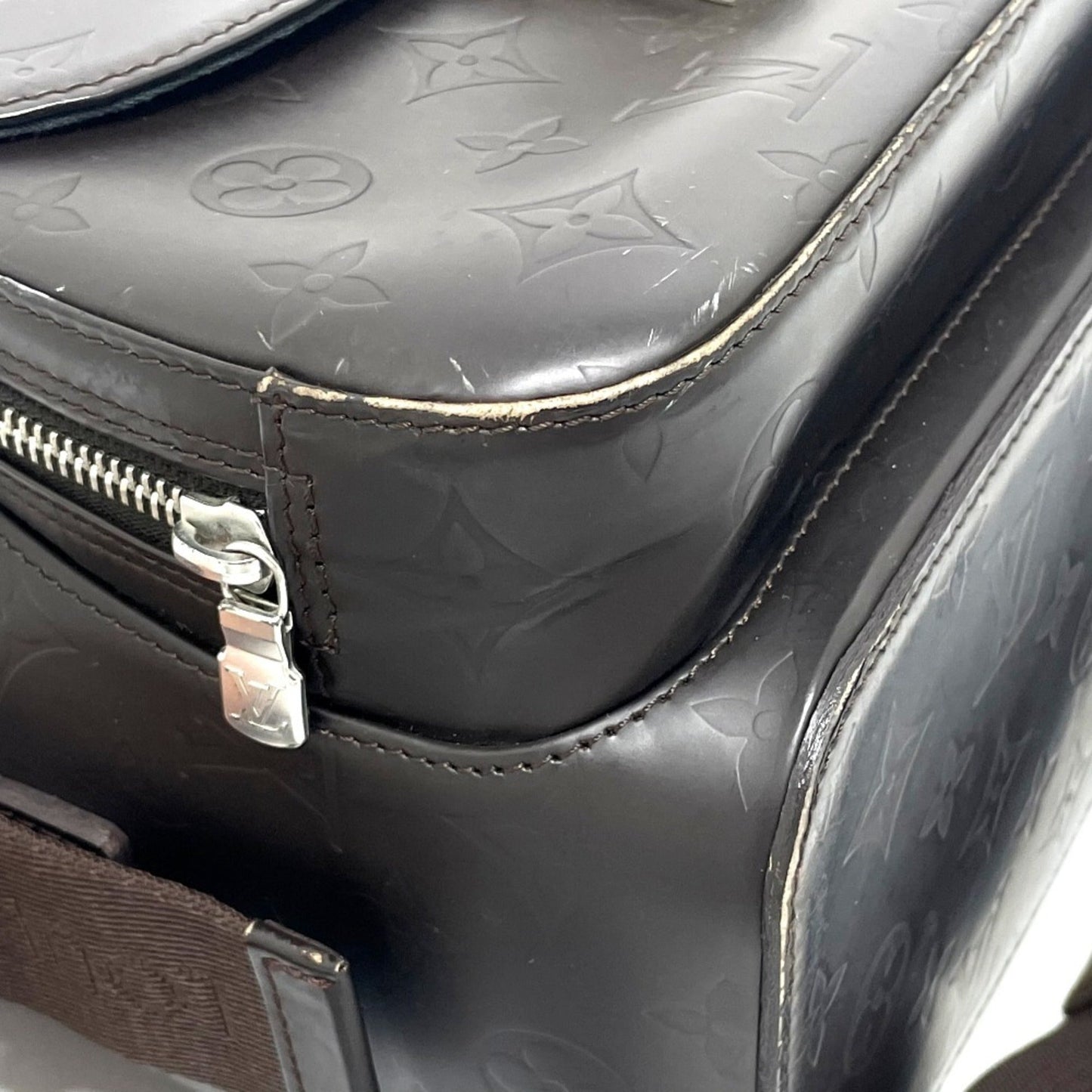 Louis Vuitton Monogram Glace Brown Coffee Shoulder Bag