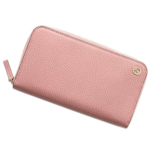 Gucci Pink Leather Long Wallet (Bi-Fold) ()