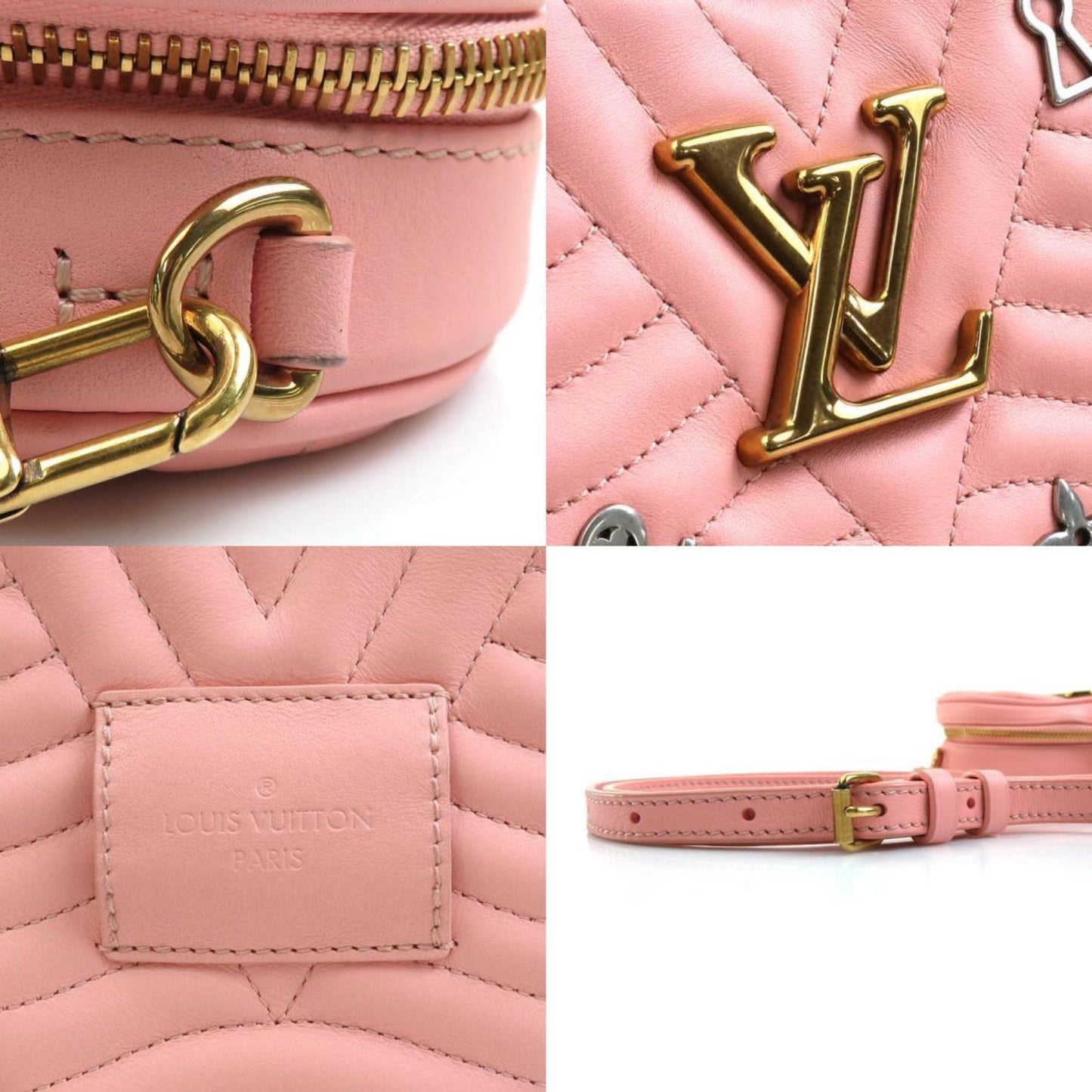 Louis Vuitton Pink Leather Shoulder Bag