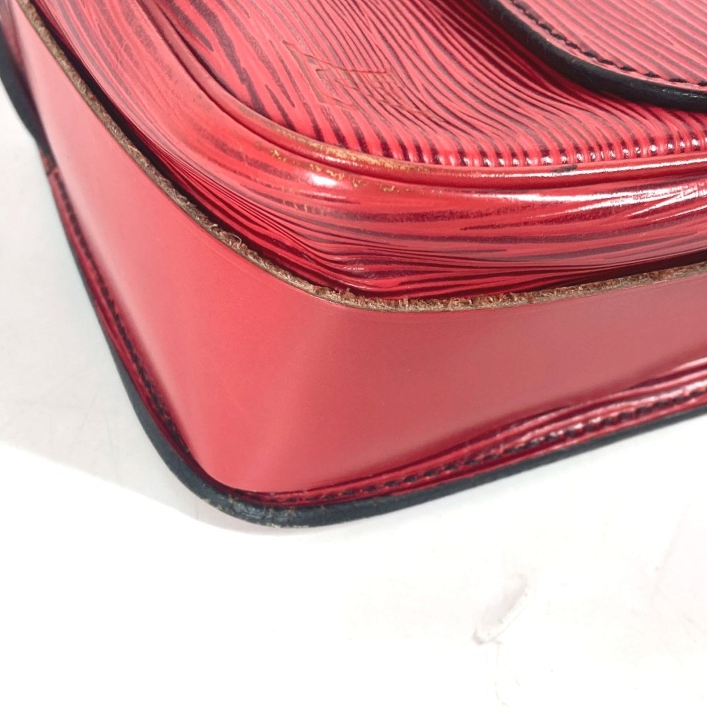 Louis Vuitton Red Color Epi Leather Pochette Shoulder Bag