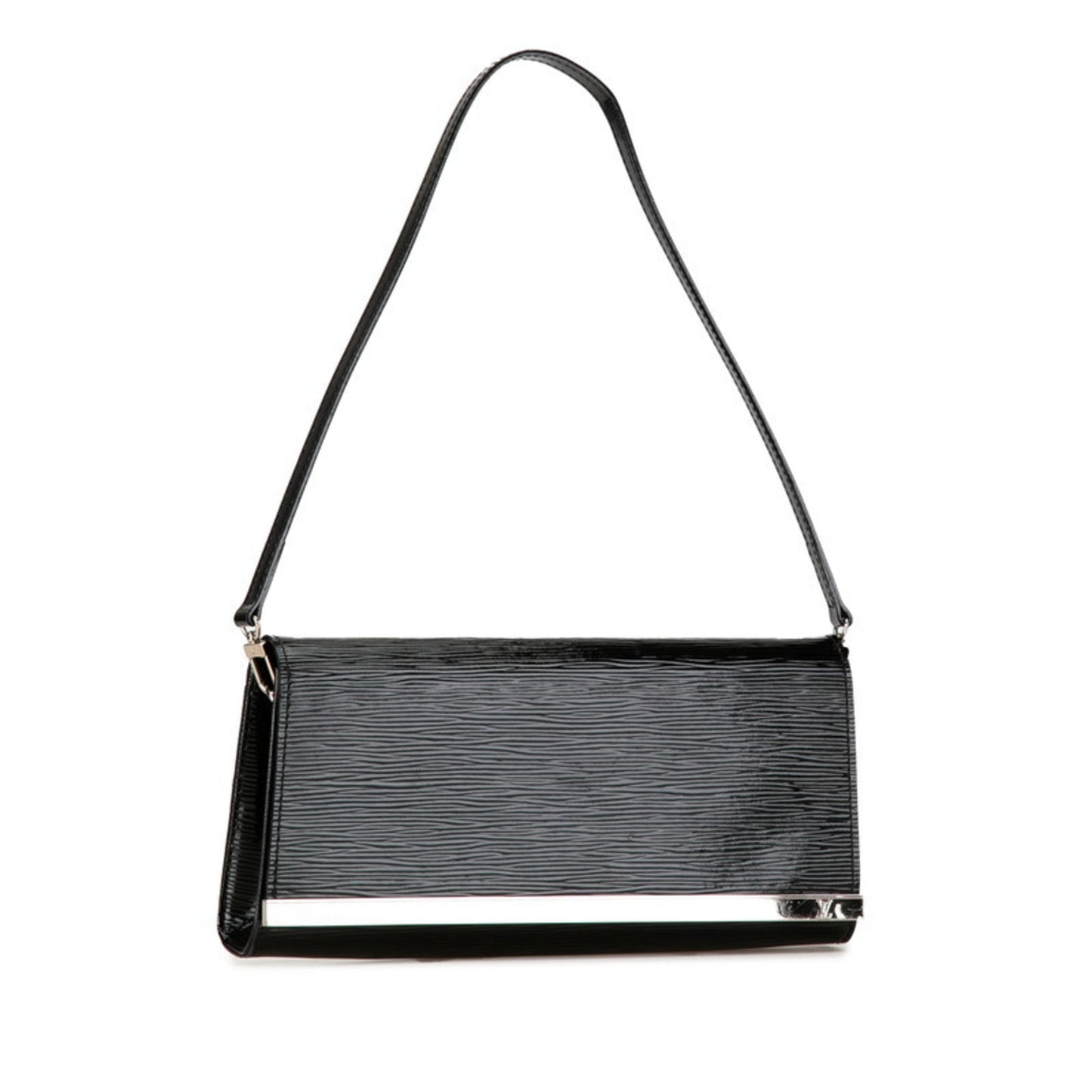 Louis Vuitton Black Noir Patent Leather Pochette Shoulder Bag