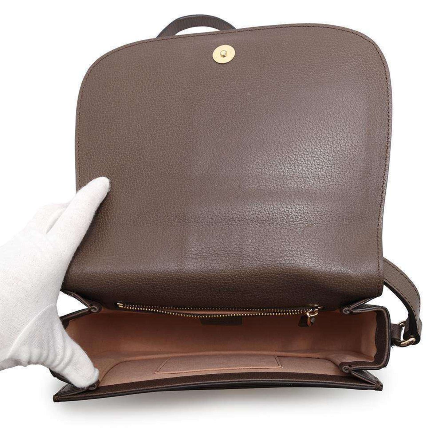 Gucci Beige Brown Pvc Leather Shoulder Bag