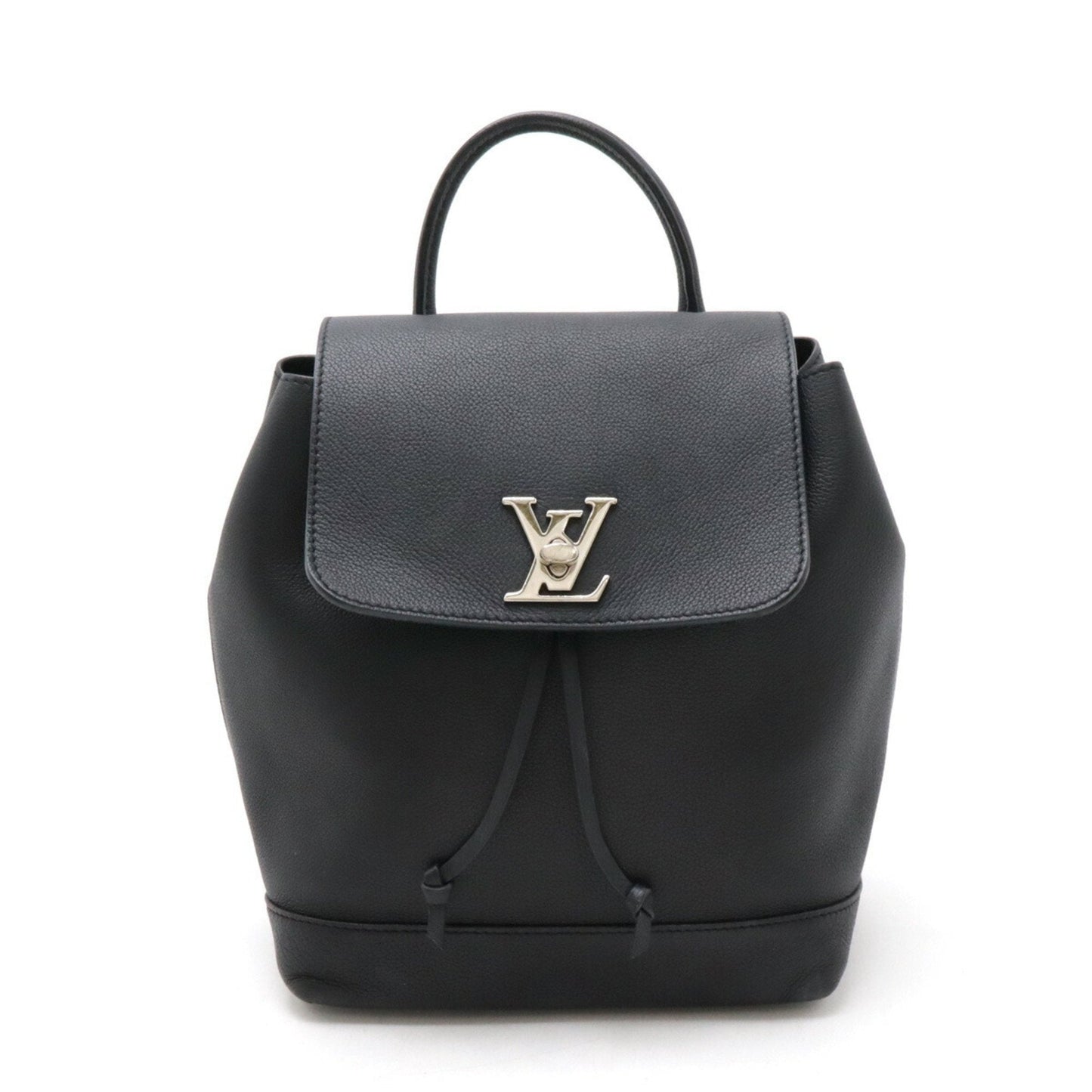 Louis Vuitton Noir Leather Backpack ()