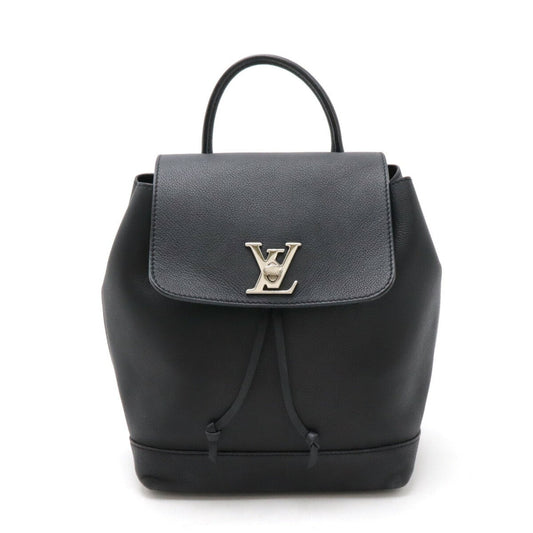 Louis Vuitton Noir Leather Backpack ()