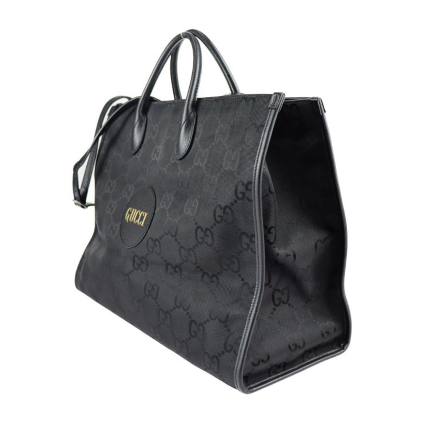 Gucci Black Nylon Leather Handbag Shoulder Bag
