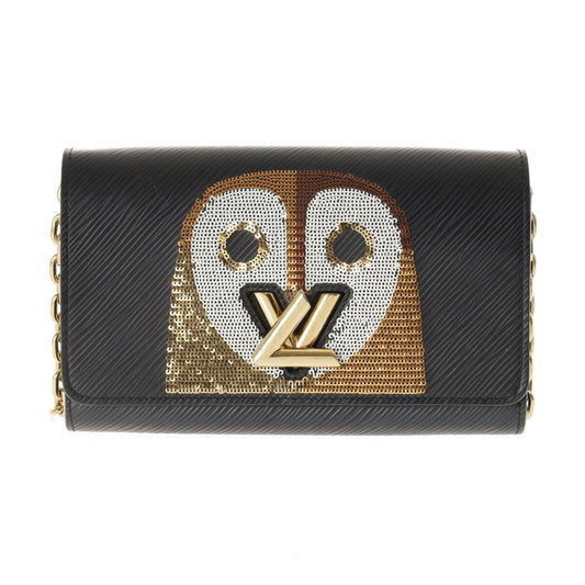 Louis Vuitton Black Leather Shoulder Bag ()