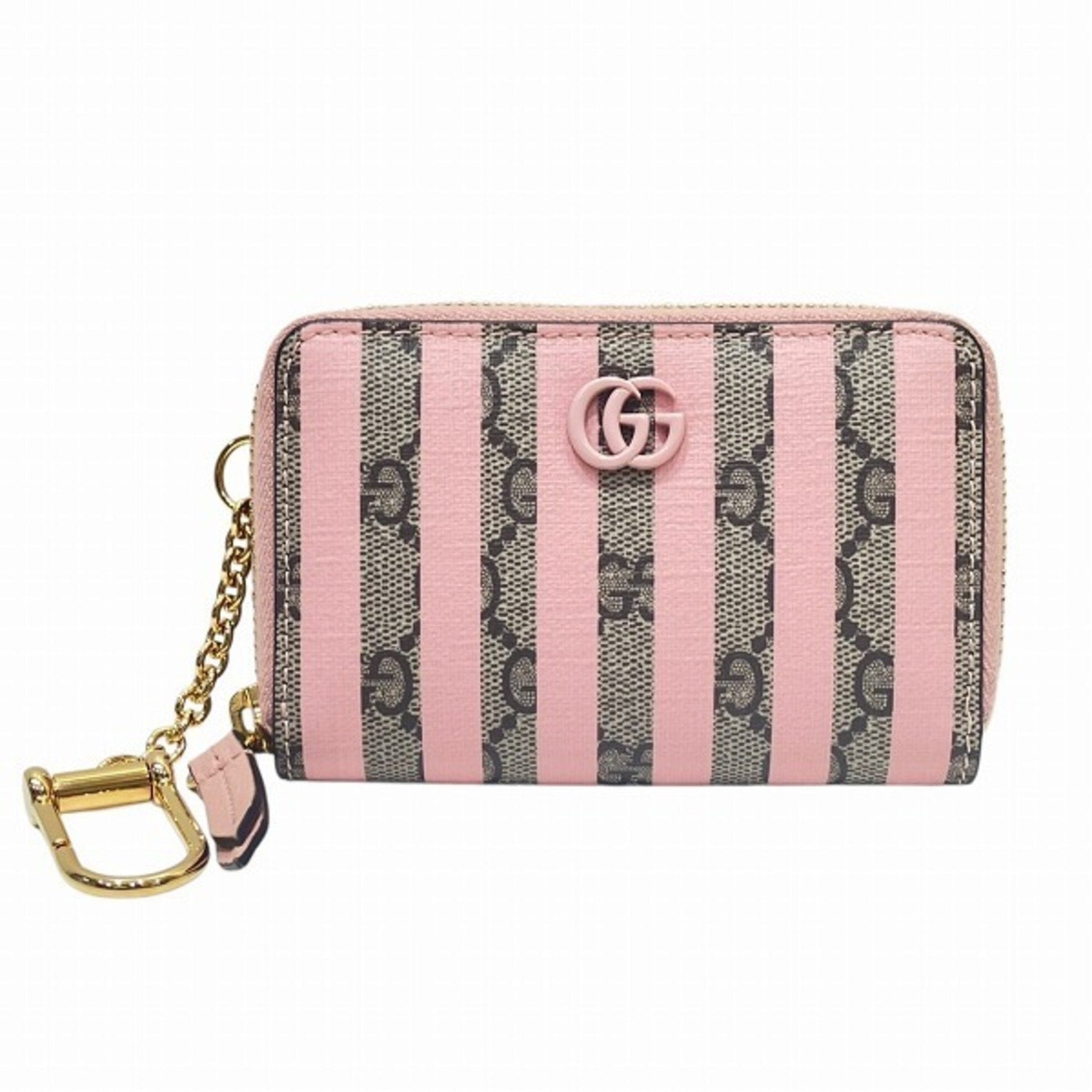 Gucci Beige Pink Pvc Coin Purse/Coin Case ()