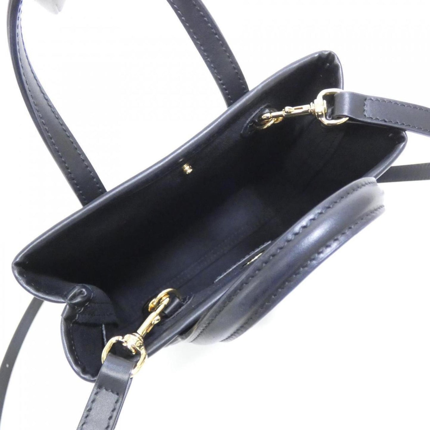 Gucci Black Gg Leather Handbag
