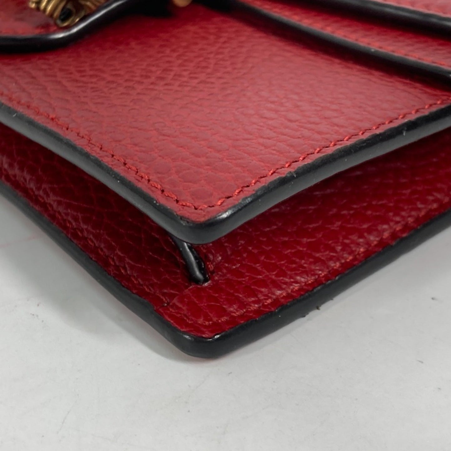 Gucci Red Leather Shoulder Bag