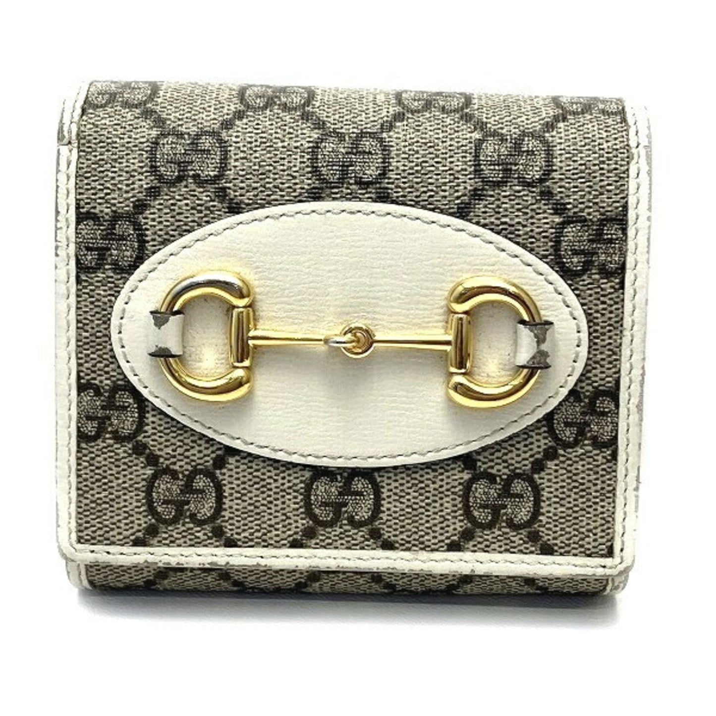 Gucci Beige White Pvc Leather Wallet (Bi-Fold) ()
