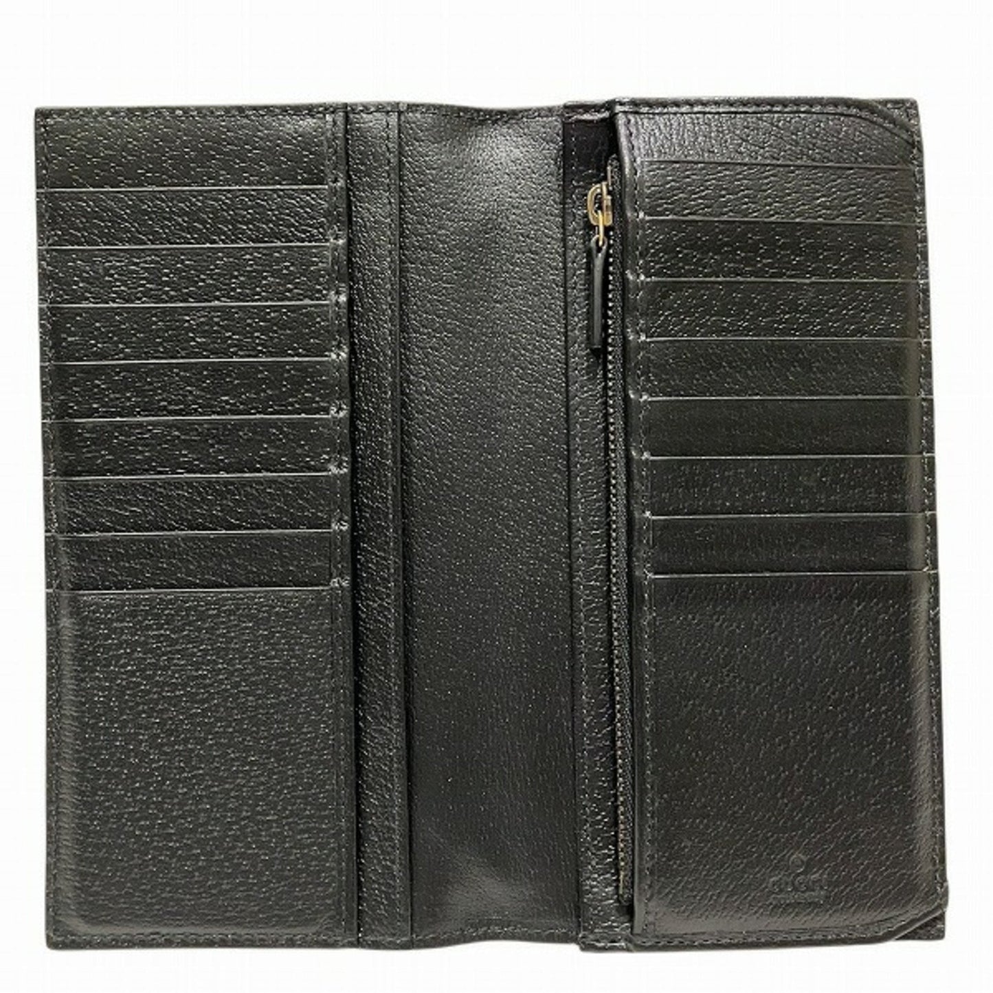 Gucci Black Leather Long Wallet (Bi-Fold)