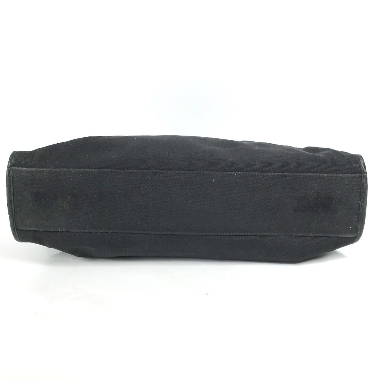 Gucci Black Nylon Leather Handbag Tote Bag