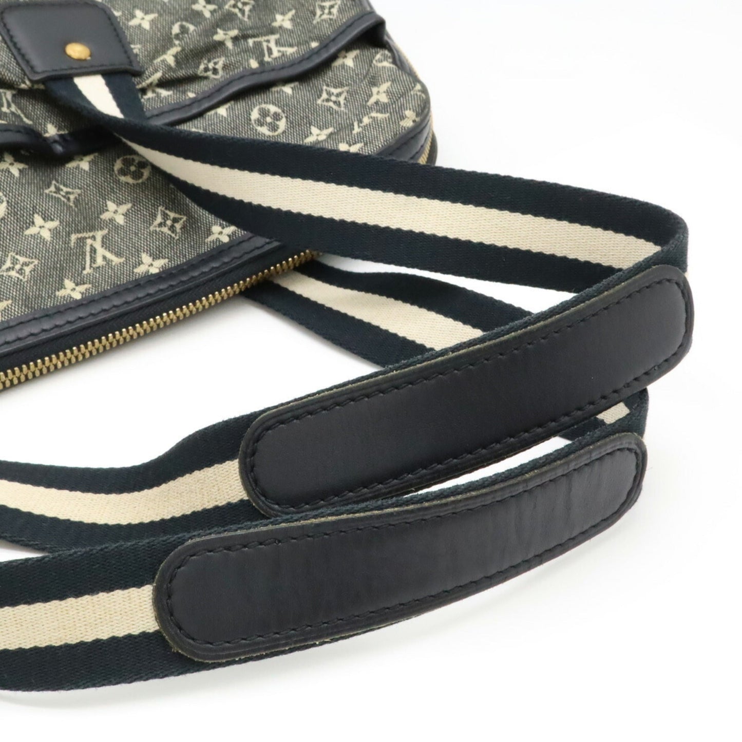Louis Vuitton Black Noir Canvas Leather Shoulder Bag Tote Bag