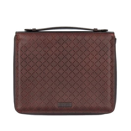 Gucci Diamante Brown Leather Handbag ()