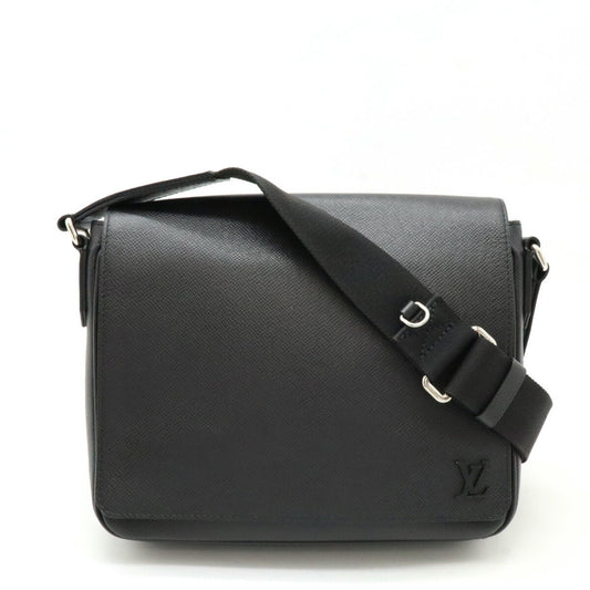 Louis Vuitton Black Noir Taiga Leather Shoulder Bag ()