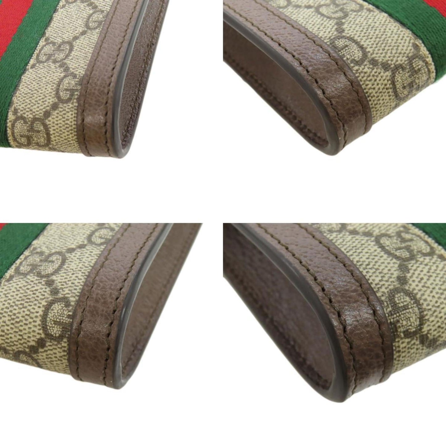 Gucci Beige Brown Pvc Shoulder Bag