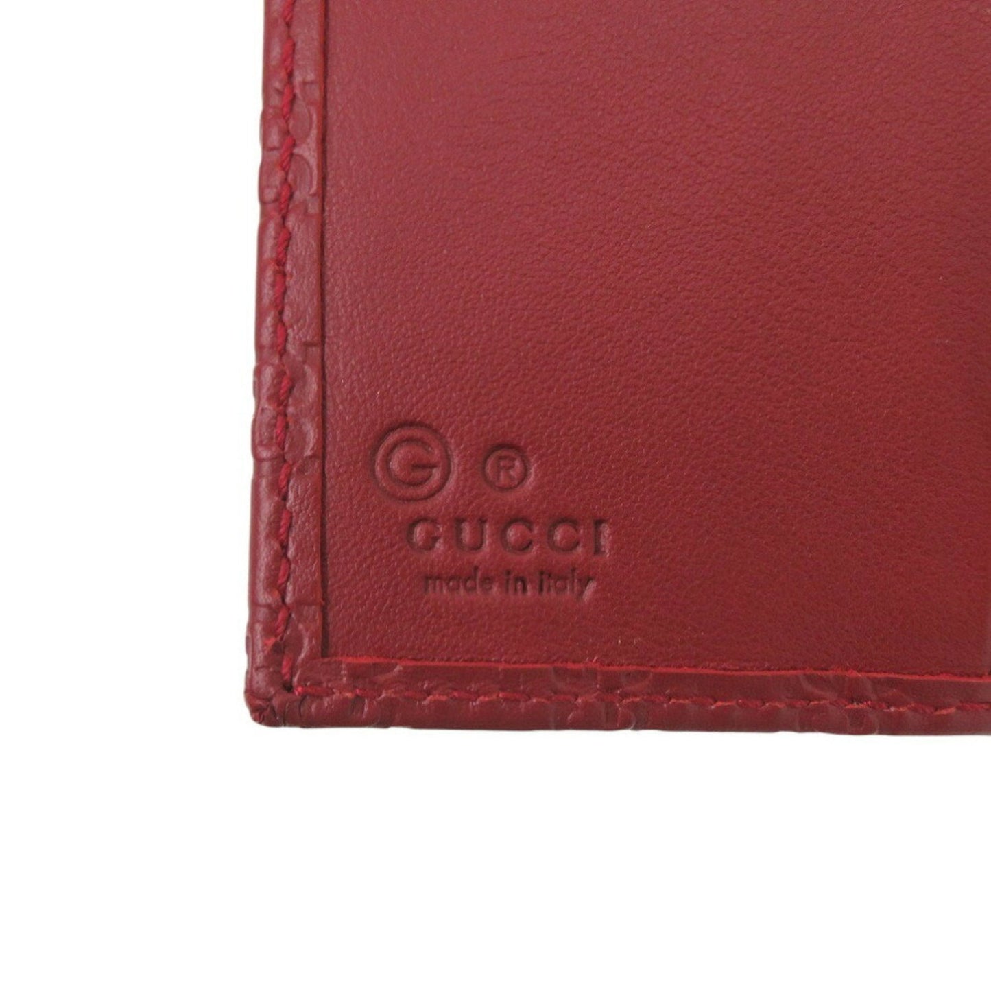 Gucci Red Color Leather Wallet (Bi-Fold)