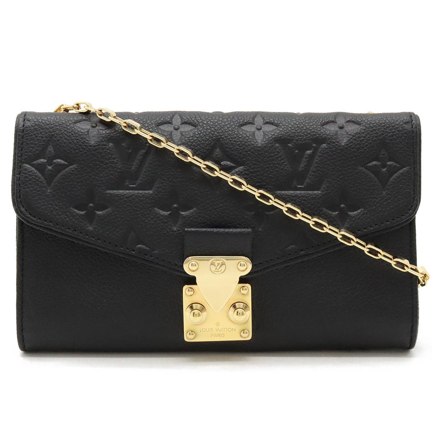 Louis Vuitton Noir Monogram Empreinte Chain/Shoulder Wallet ()
