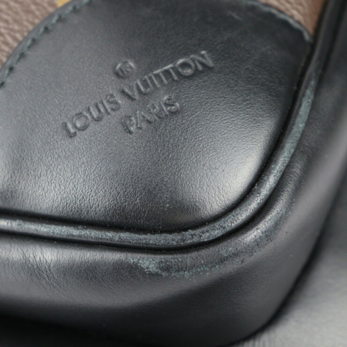 Louis Vuitton Black Brown Pvc Leather Backpack