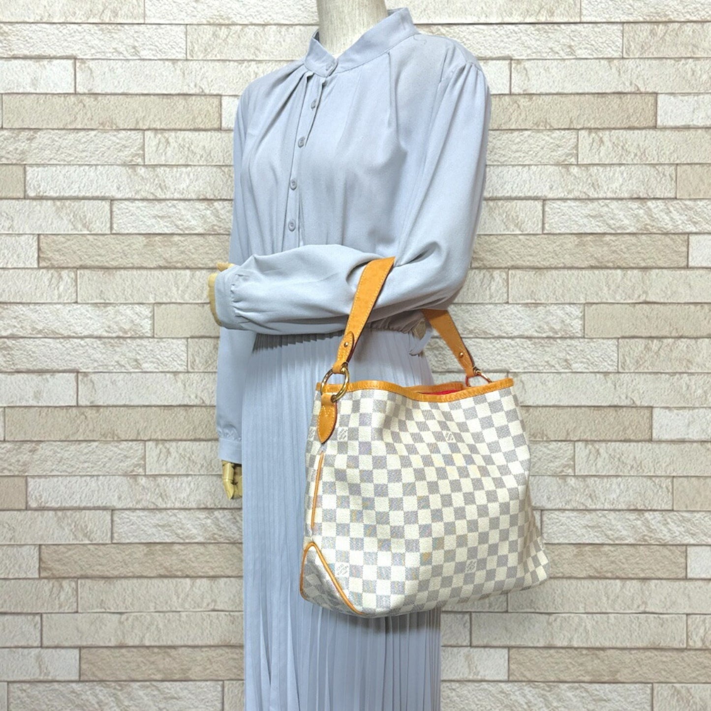 Louis Vuitton White Damier Azur Shoulder Bag