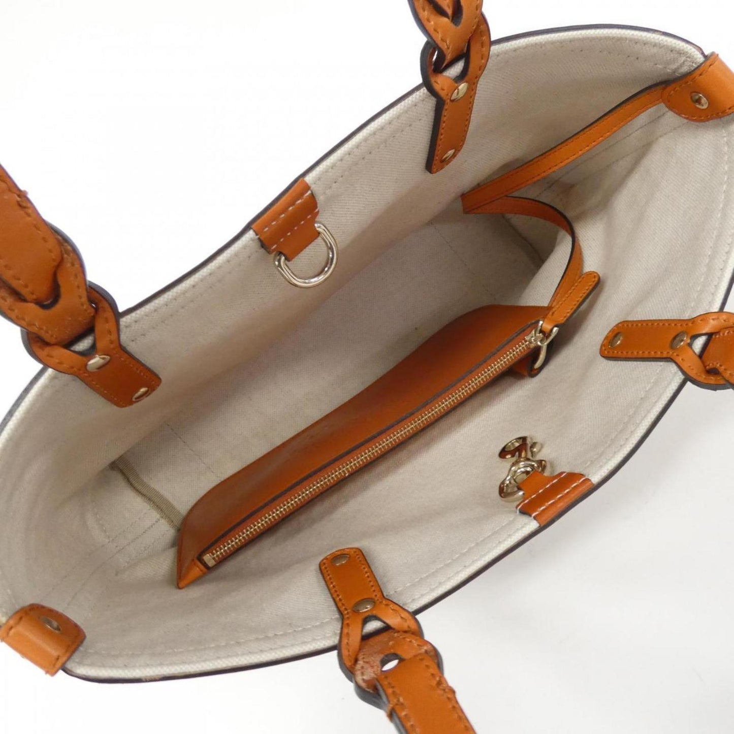 Gucci Beige Orange Handbag