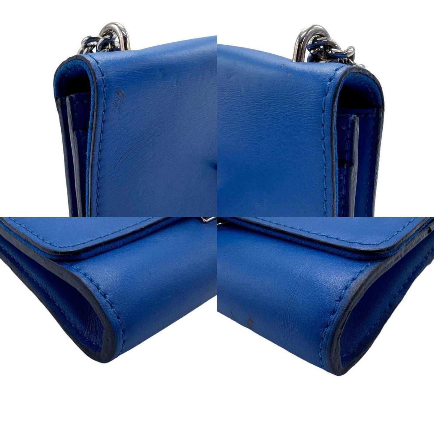 Louis Vuitton Blue Leather Pochette Shoulder Bag