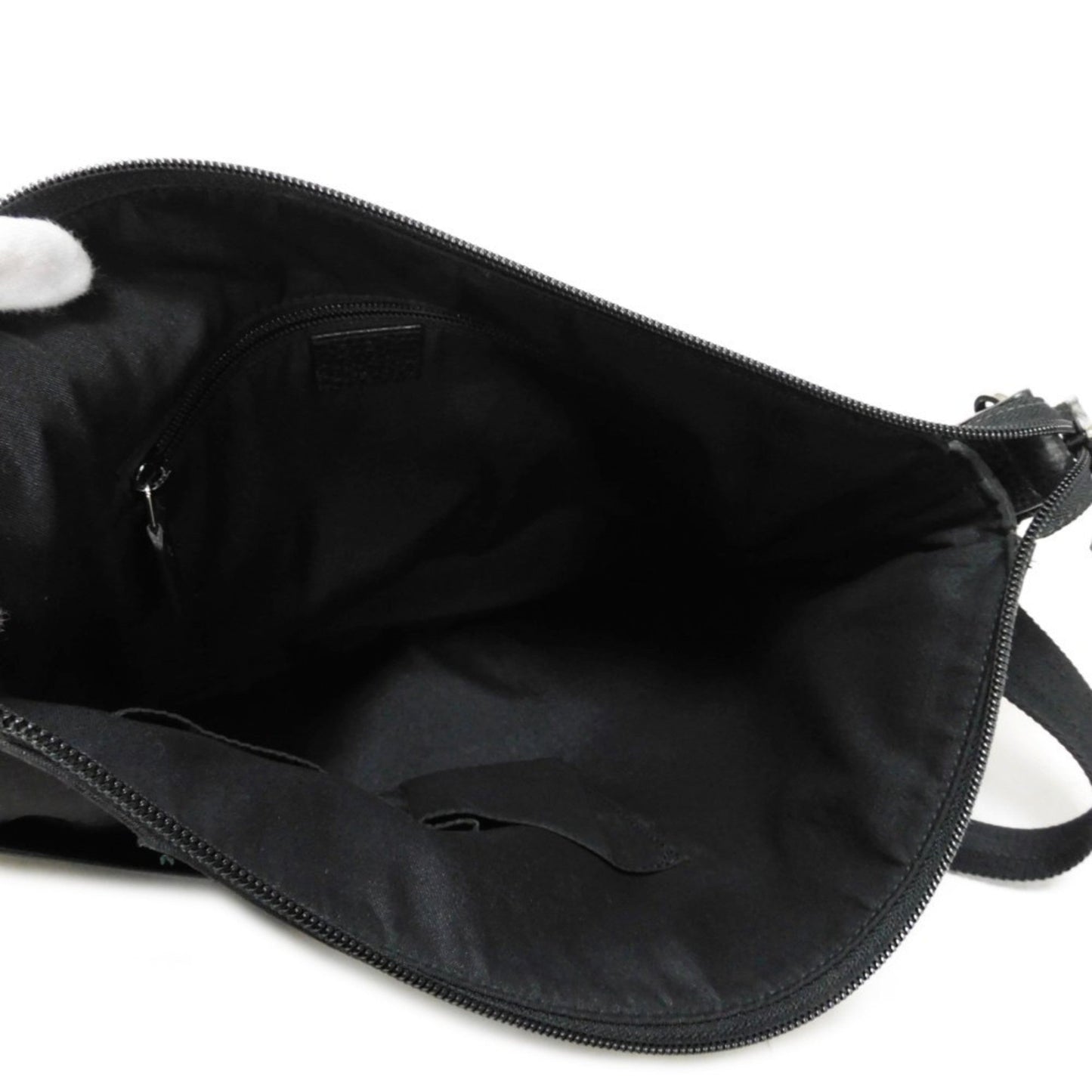 Gucci Black Nylon Canvas Leather Messenger Bag Shoulder Bag