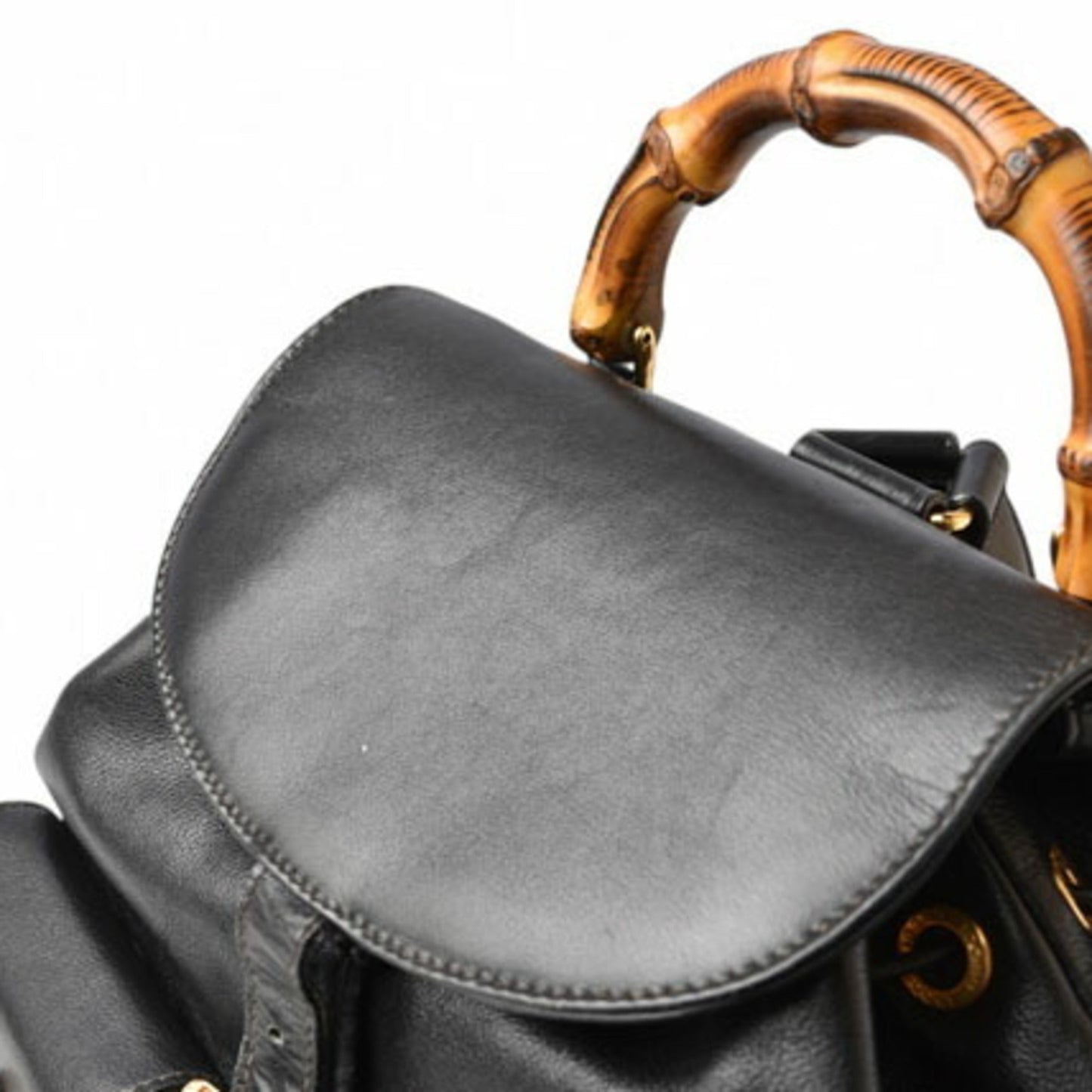 Gucci Black Leather Backpack