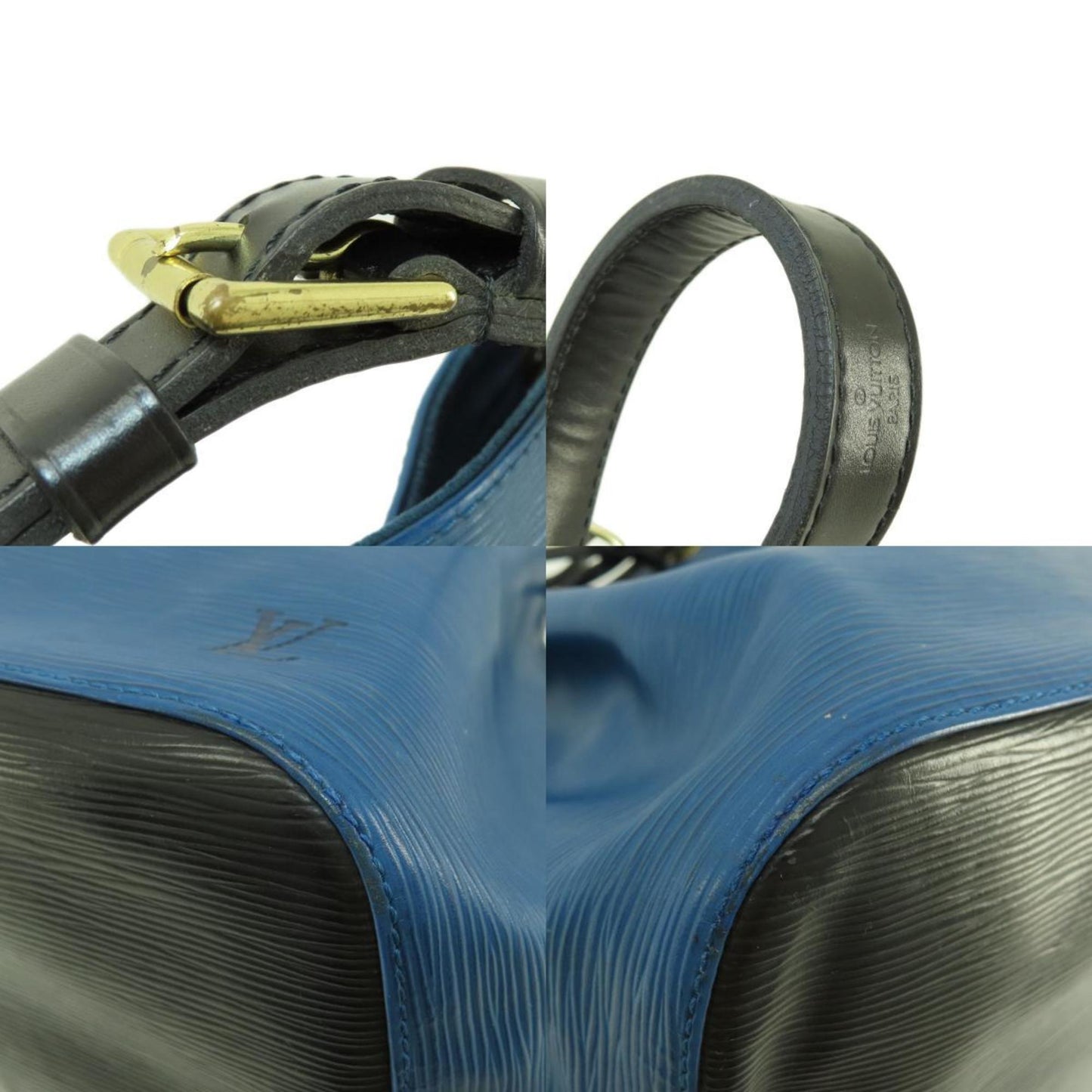 Louis Vuitton Black Blue Epi Leather Shoulder Bag