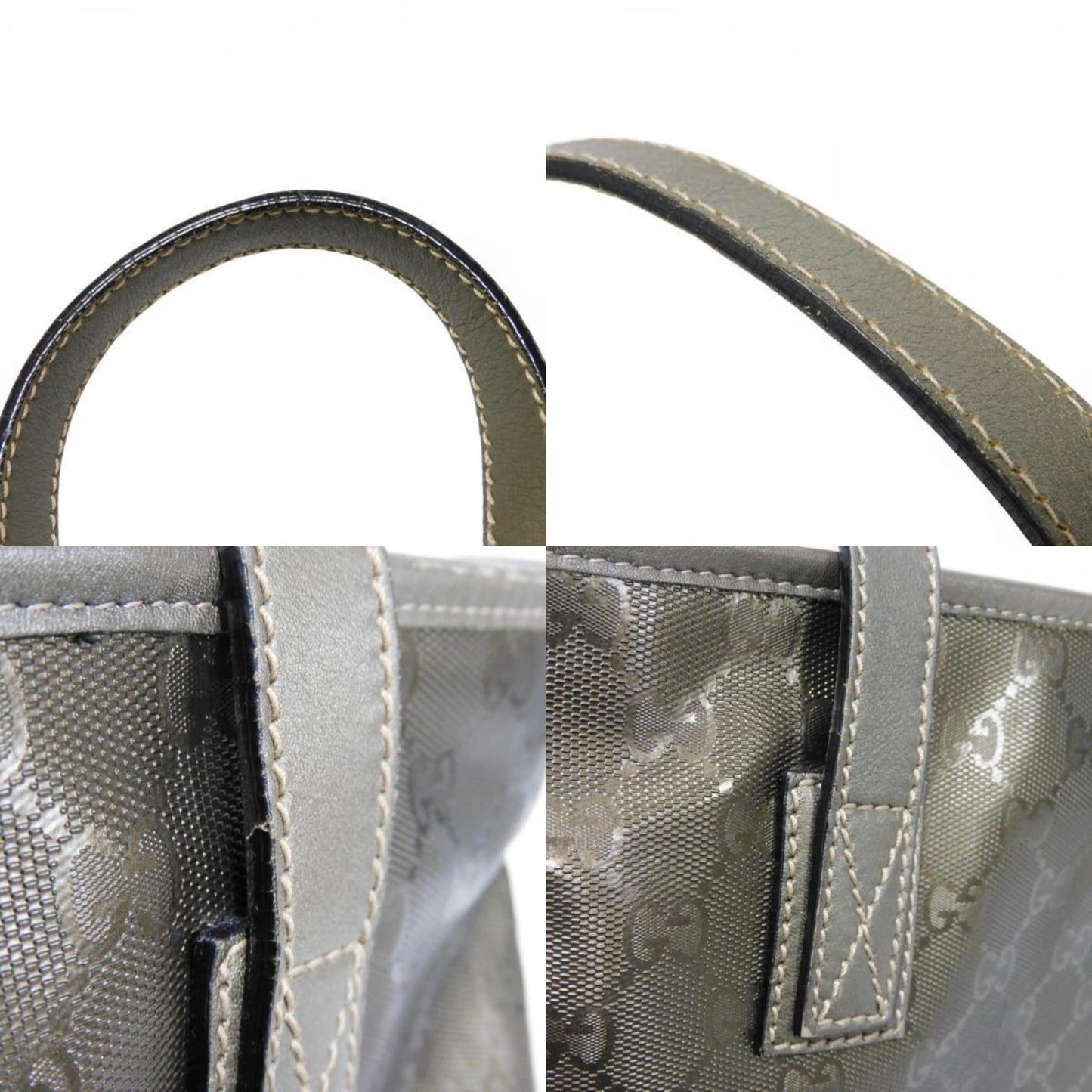Gucci Gold Khaki Gg Imprimé Canvas Shoulder Bag Tote Bag