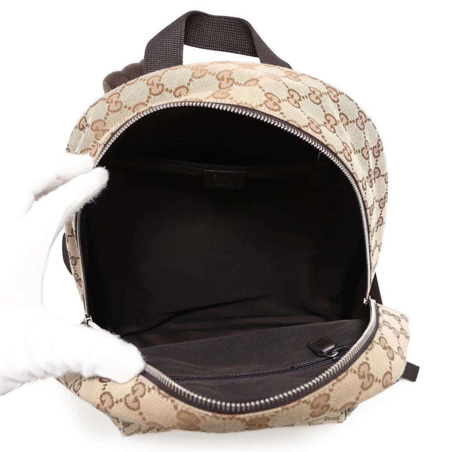 Gucci Beige Gg Canvas Backpack