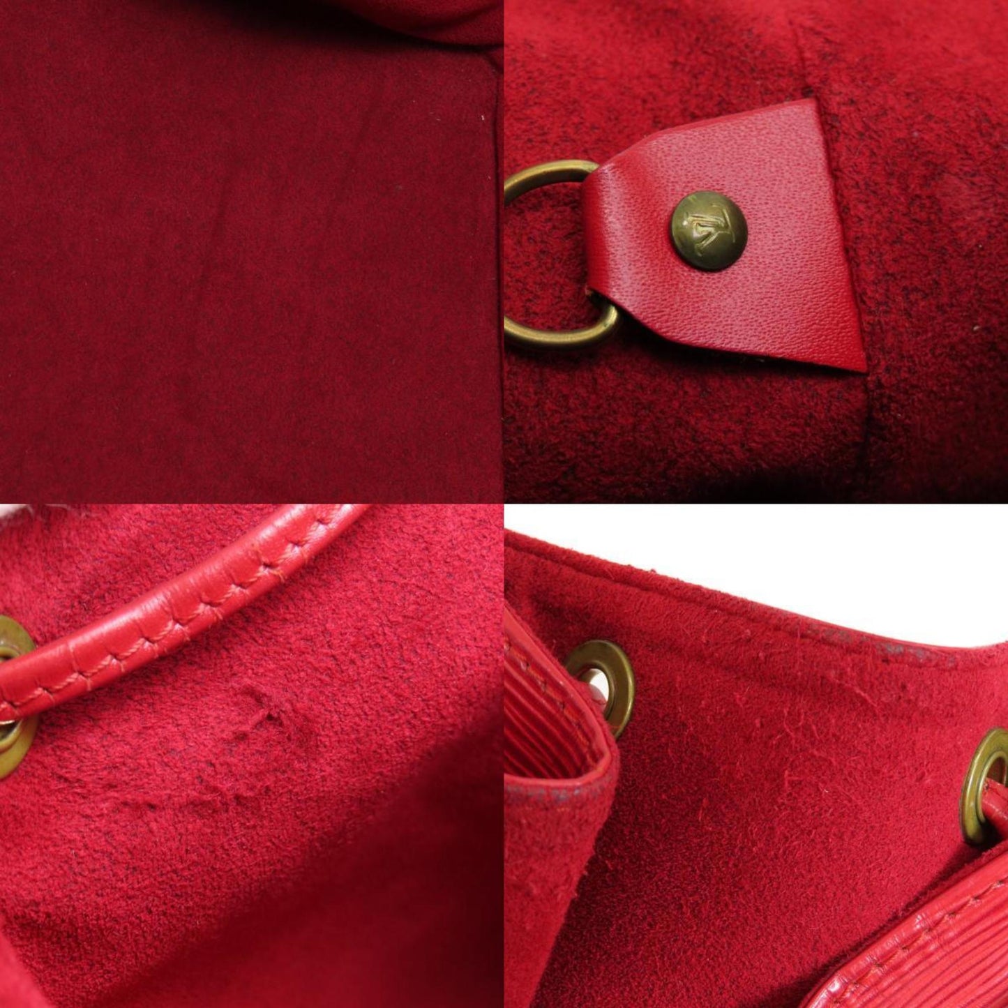 Louis Vuitton Epi Castilian Red Epi Leather Shoulder Bag