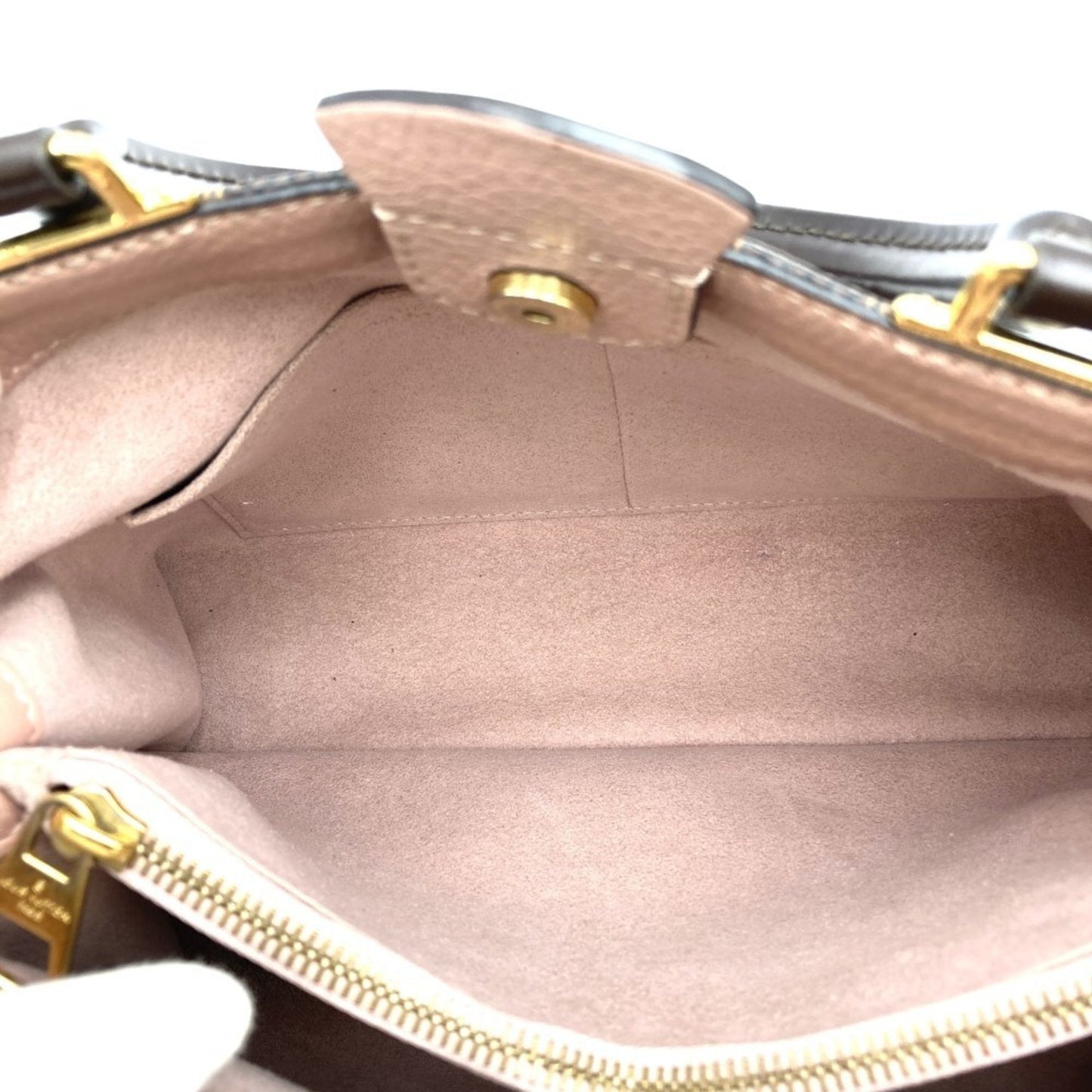 Louis Vuitton Brown Damier Canvas Leather Handbag Shoulder Bag
