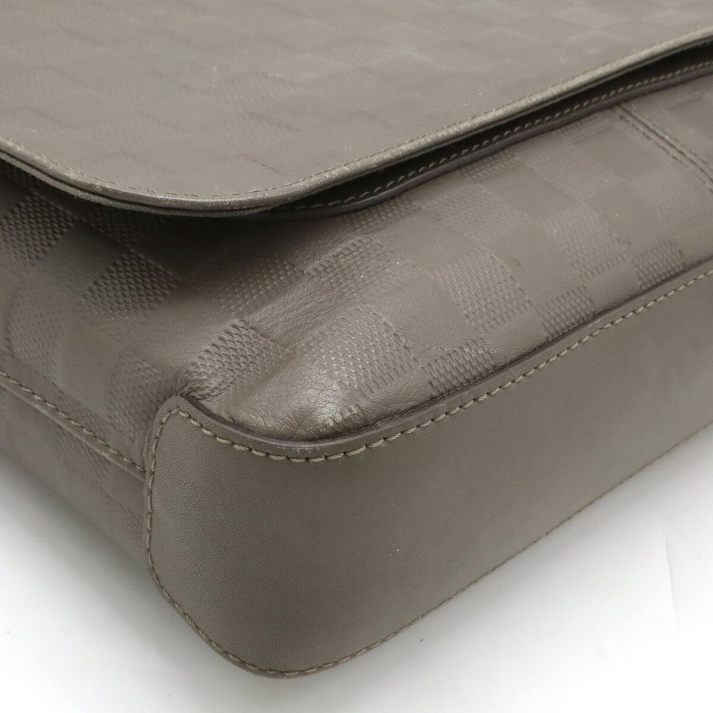 Louis Vuitton Grannis Grayish Damier Infini Leather Shoulder Bag