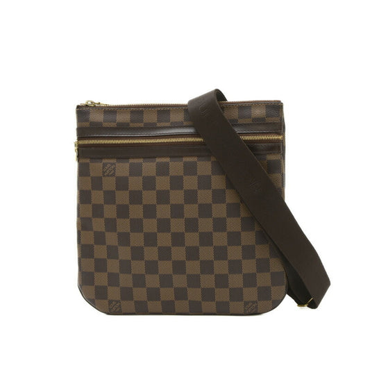 Louis Vuitton Damier Canvas Ebene Damier Canvas Pochette Shoulder Bag ()