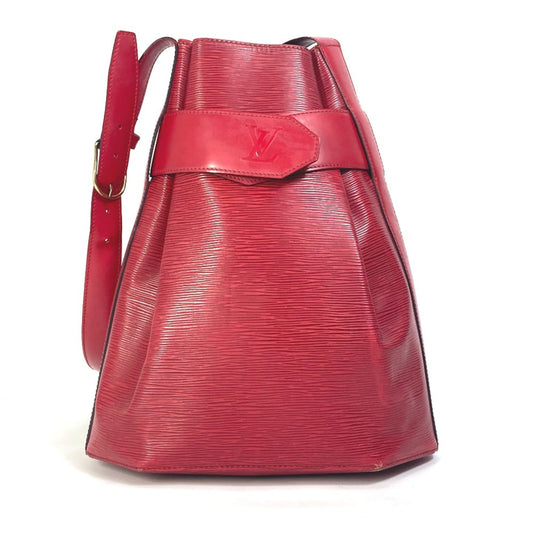 Louis Vuitton Red Leather Shoulder Bag ()