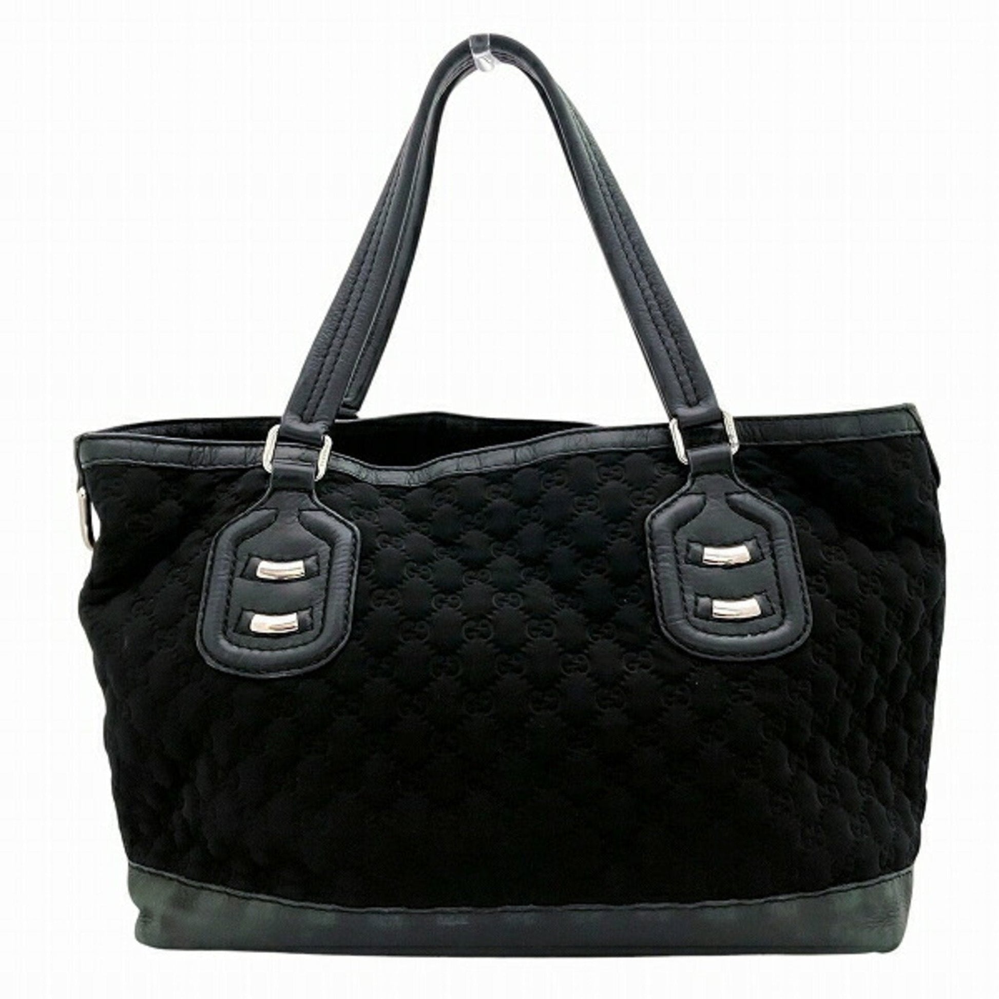 Gucci Black Nylon Handbag Tote Bag ()