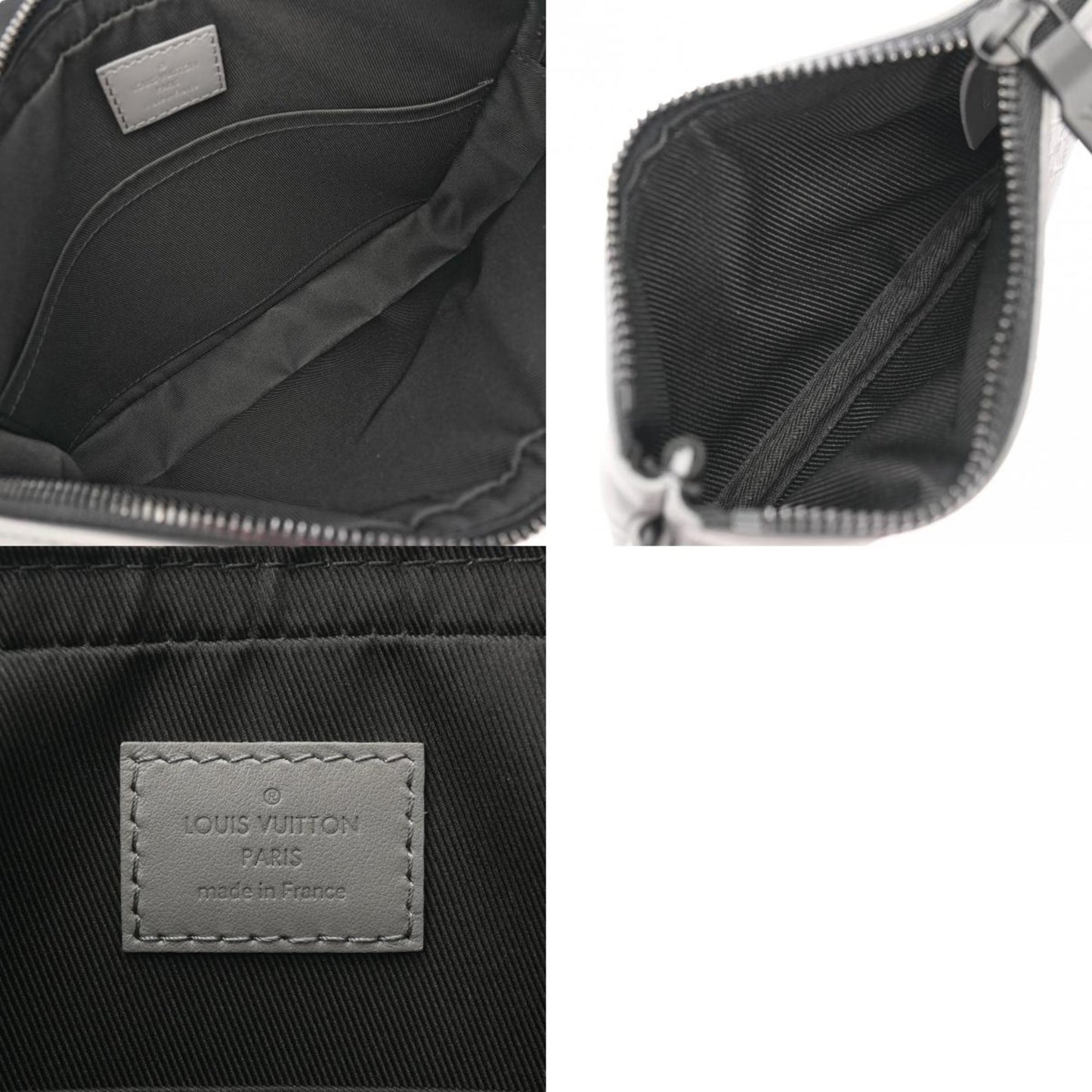 Louis Vuitton Gray Leather Shoulder Bag