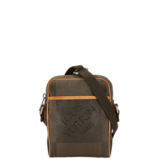 Louis Vuitton Earth Khaki Canvas Leather Shoulder Bag ()
