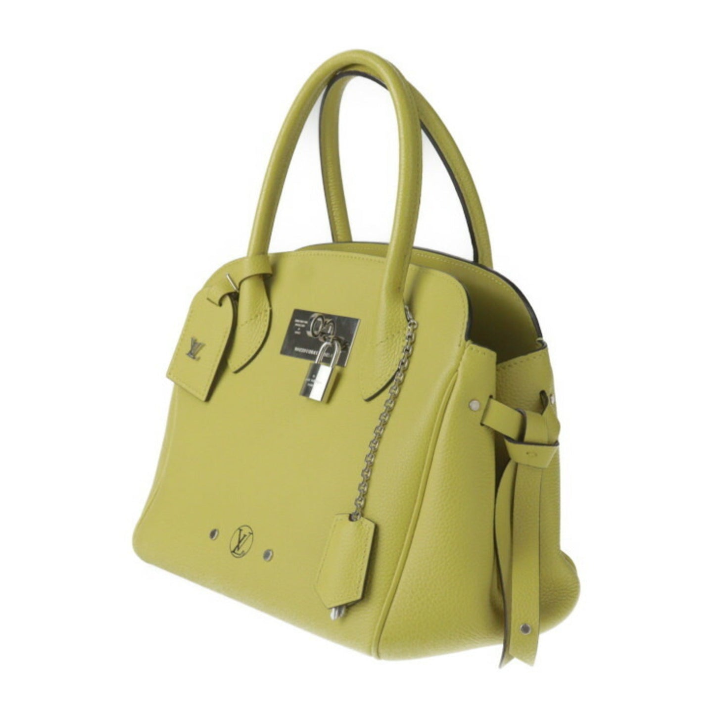 Louis Vuitton Yellow Leather Handbag Shoulder Bag Tote Bag