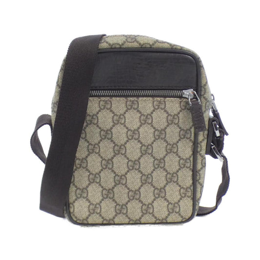 Gucci Beige Brown Gg Plus Leather Shoulder Bag ()